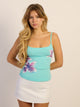 HARLOW HARLOW GIA TANK - PRINT AQUA - Boathouse