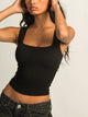 HARLOW HARLOW ESSENTIAL LUXE TANK TOP - BLACK - Boathouse
