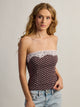HARLOW HARLOW VEGAS TUBE TOP - BROWN/PINK - Boathouse