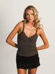 HARLOW HARLOW LENI TANK - CHARCOAL - Boathouse