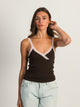 HARLOW HARLOW LENI TANK - CHOCOLATE - Boathouse