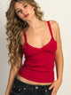 HARLOW HARLOW LENI TANK TOP - PORT RED - Boathouse