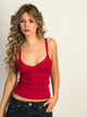 HARLOW HARLOW LENI TANK TOP - PORT RED - Boathouse
