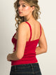 HARLOW HARLOW LENI TANK TOP - PORT RED - Boathouse