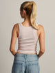 DÉBARDEUR À COL CARRÉ HARLOW ESSENTIAL - ROSE BÉBÉ