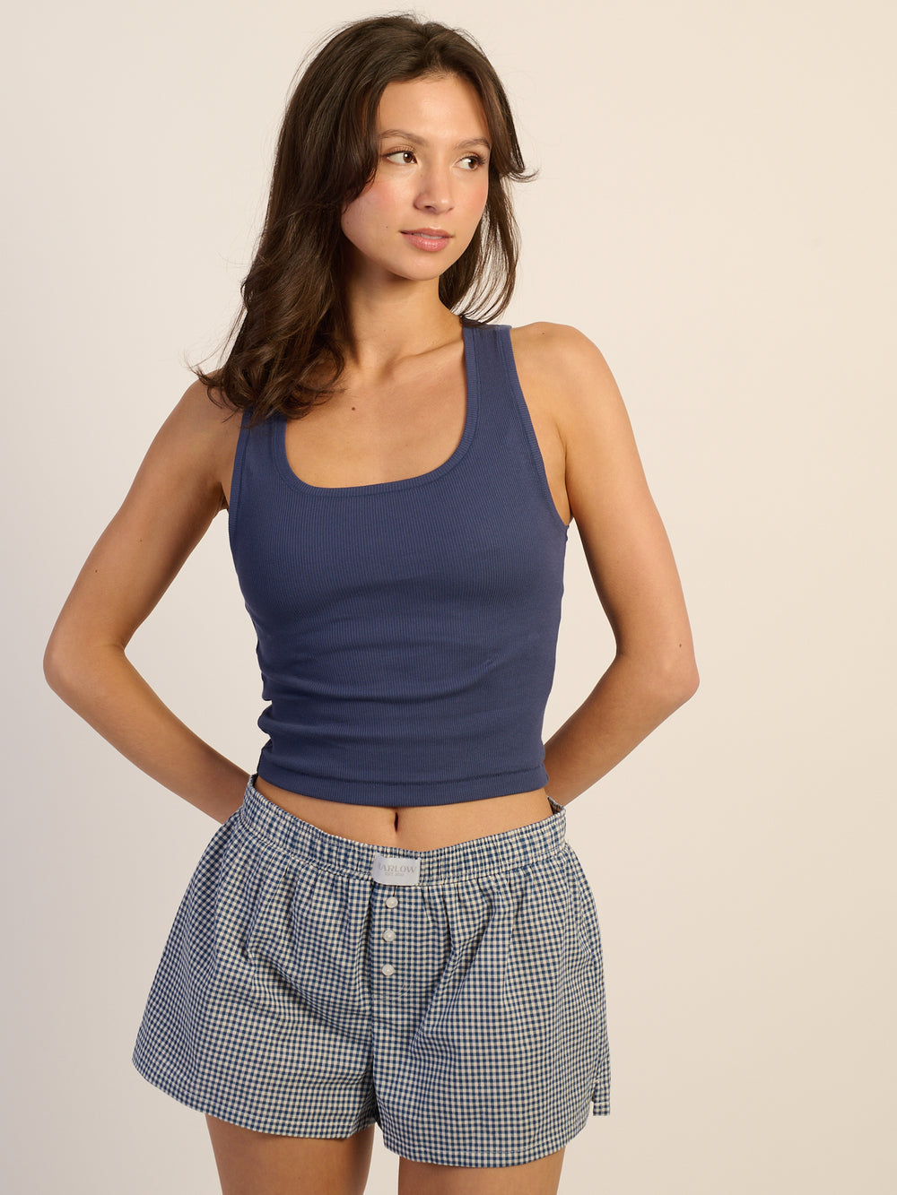 CAMISOLE HARLOW ESSENTIAL COL CARRÉ – INDIGO
