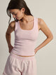 HARLOW ESSENTIAL SQUARENECK TANK - PINK