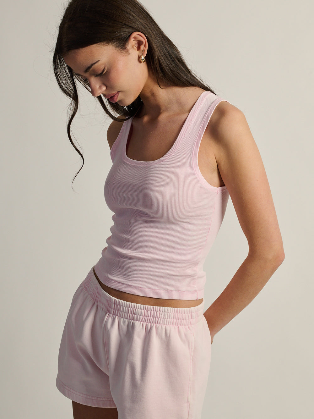 HARLOW ESSENTIAL SQUARENECK TANK - PINK