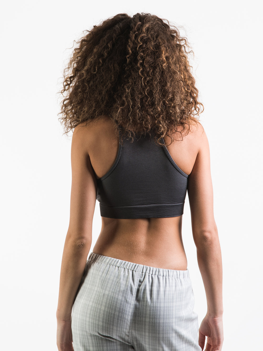 HARLOW HIGH NECK RIB BRALETTE - CLEARANCE