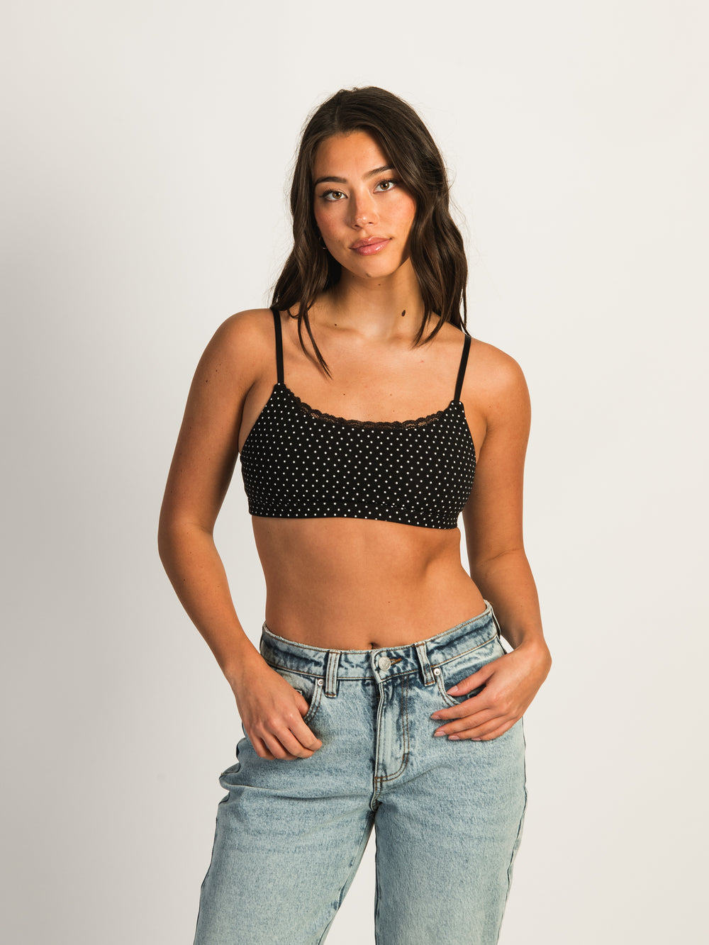 BRALETTE HARLOW CLASSIC SCOOP DITSY - NOIR
