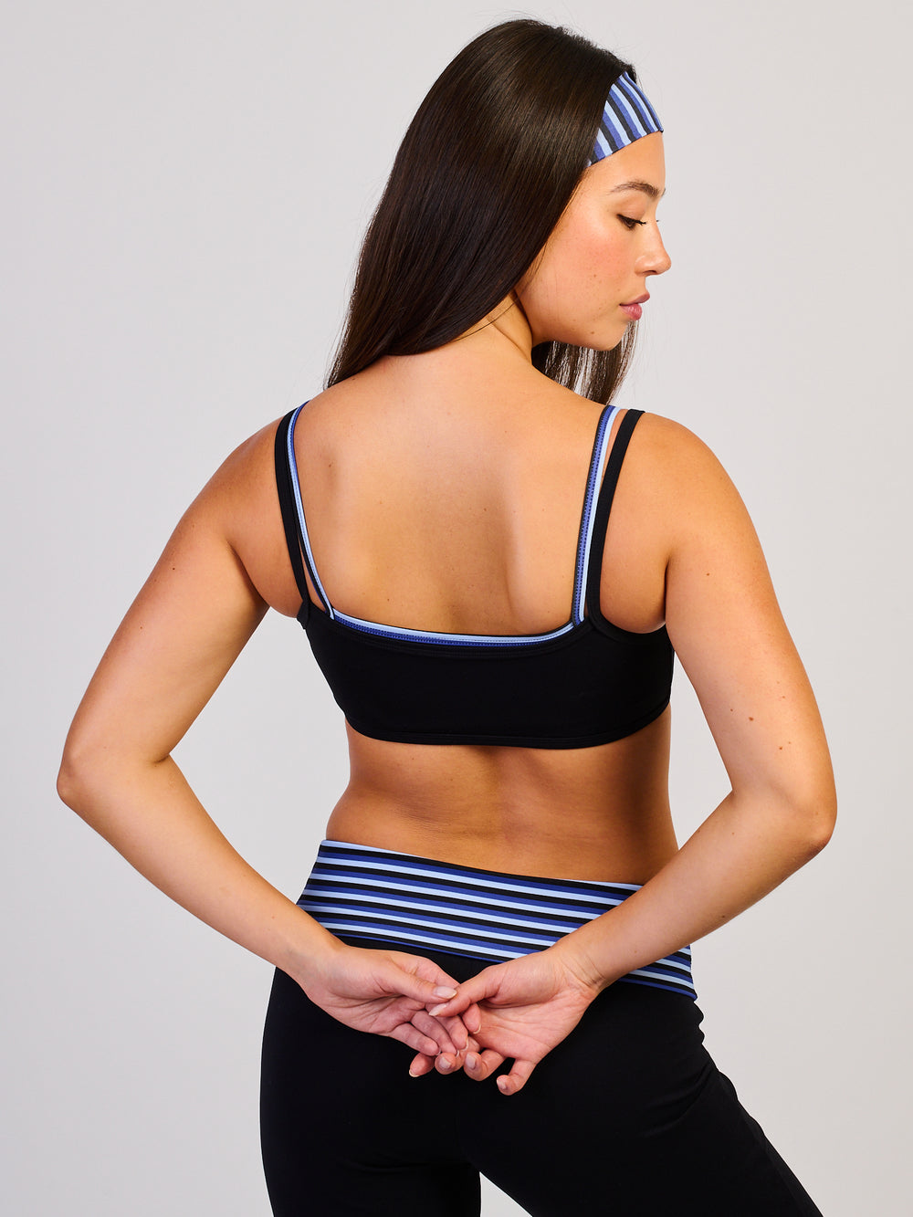 HARLOW SCULPT LAYERED BRA - BLACK