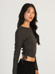 HARLOW HARLOW RACHEL RUCHED LONG SLEEVE - CHARCOAL - CLEARANCE - Boathouse