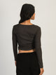 HARLOW HARLOW RACHEL RUCHED LONG SLEEVE - CHARCOAL - CLEARANCE - Boathouse