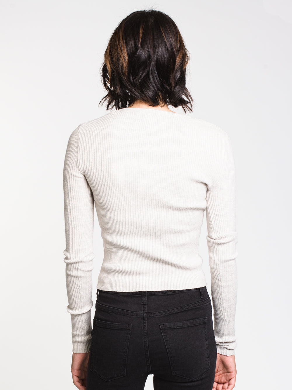 WOMENS CICI HENLEY - OATMEAL - CLEARANCE