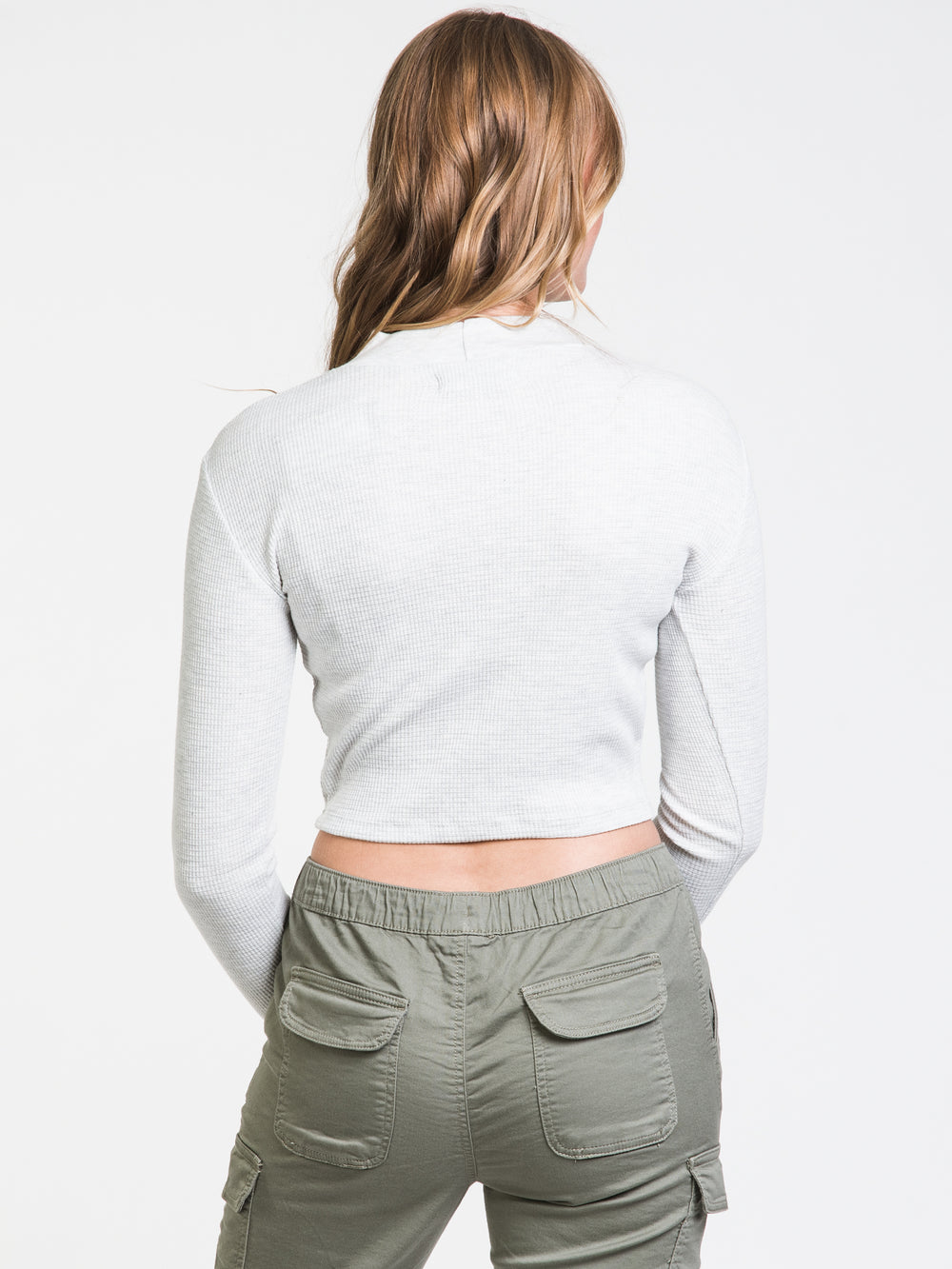 HARLOW WAFFLE MOCK NECK - CLEARANCE