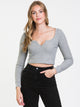 HARLOW HARLOW KYLIE LONG SLEEVE NOTCH TEE - CLEARANCE - Boathouse