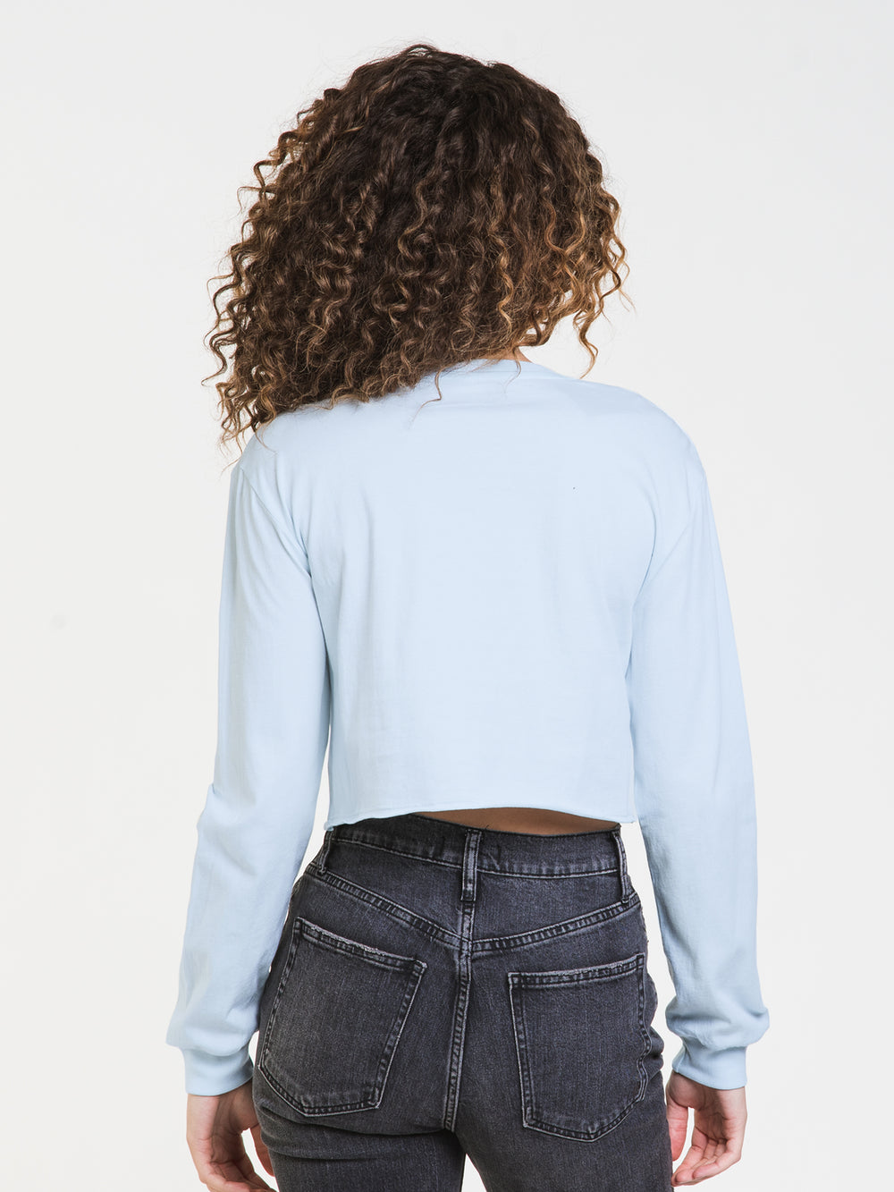 HARLOW AMBER CROPPED EMBROIDERED CREWNECK SWEATER - CLEARANCE