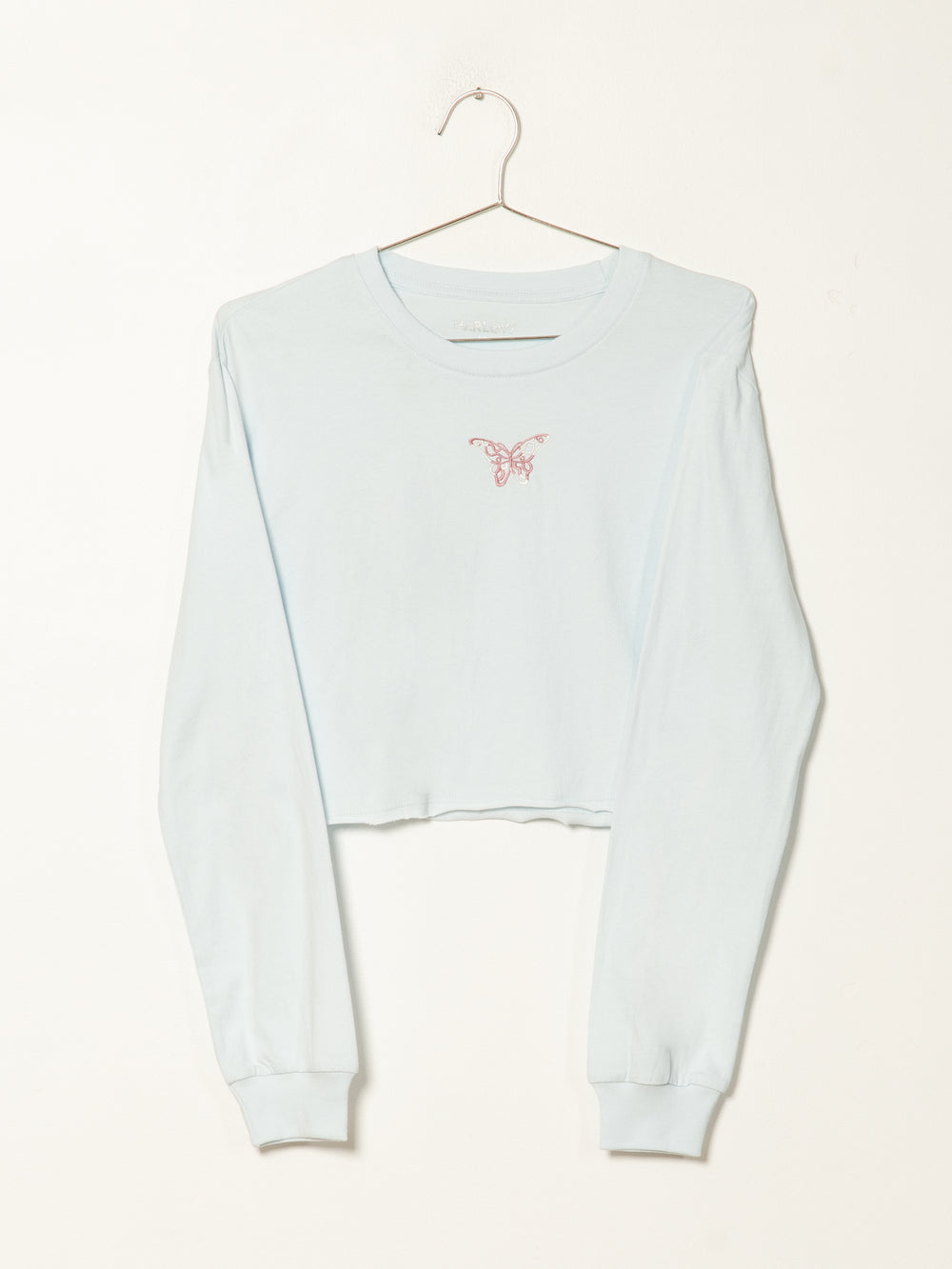 HARLOW AMBER CROPPED EMBROIDERED CREWNECK SWEATER - CLEARANCE