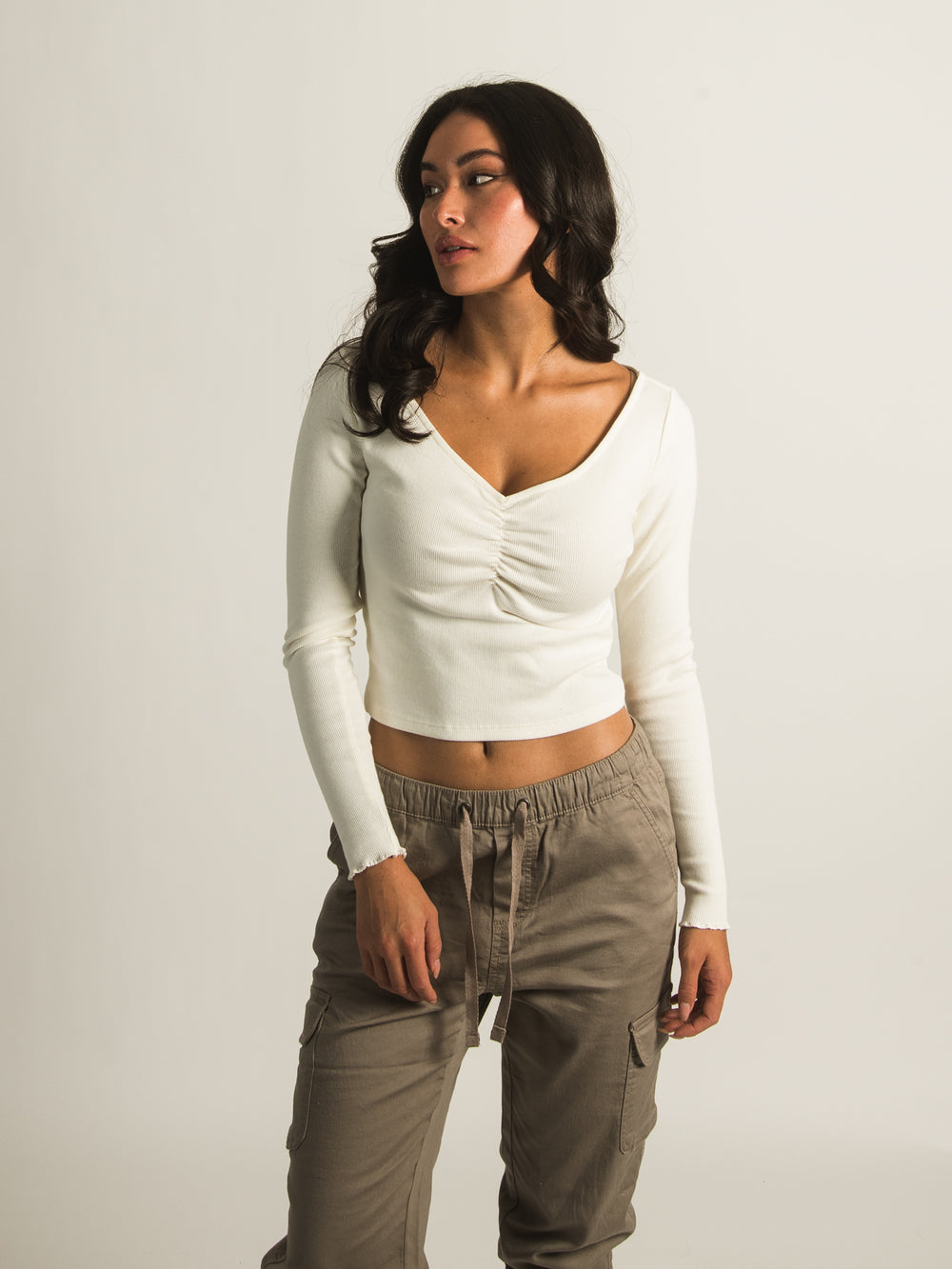 HARLOW KYLIE LONG SLEEVE VNECK - CLEARANCE