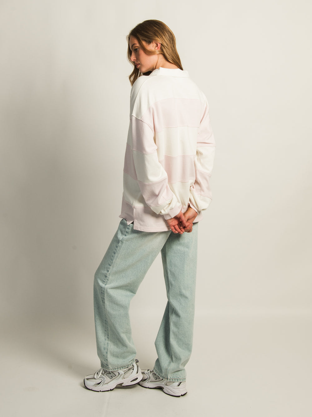 HARLOW RORY RUGBY LONG SLEEVE - BABY PINK