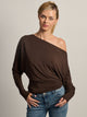 HARLOW SAMI SLOUCH MANCHES LONGUES -MARRON