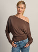 HARLOW HARLOW SAMI SLOUCH LONG SLEEVE -BROWN - Boathouse