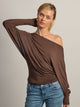 HARLOW HARLOW SAMI SLOUCH LONG SLEEVE -BROWN - Boathouse