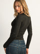 HARLOW PARTY EVELYN LACE LONGSLEEVE - BLACK