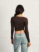 HARLOW HARLOW SEAMLESS SQUARENECK LONG SLEEVE - CHOCOLATE - Boathouse
