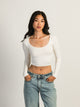 HARLOW HARLOW SEAMLESS SQUARENECK LONG SLEEVE - OFF WHITE - Boathouse
