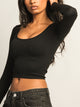 HARLOW HARLOW SEAMLESS SQUARENECK LONG SLEEVE - BLACK - Boathouse