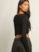 HARLOW HARLOW SEAMLESS SQUARENECK LONG SLEEVE - BLACK - Boathouse