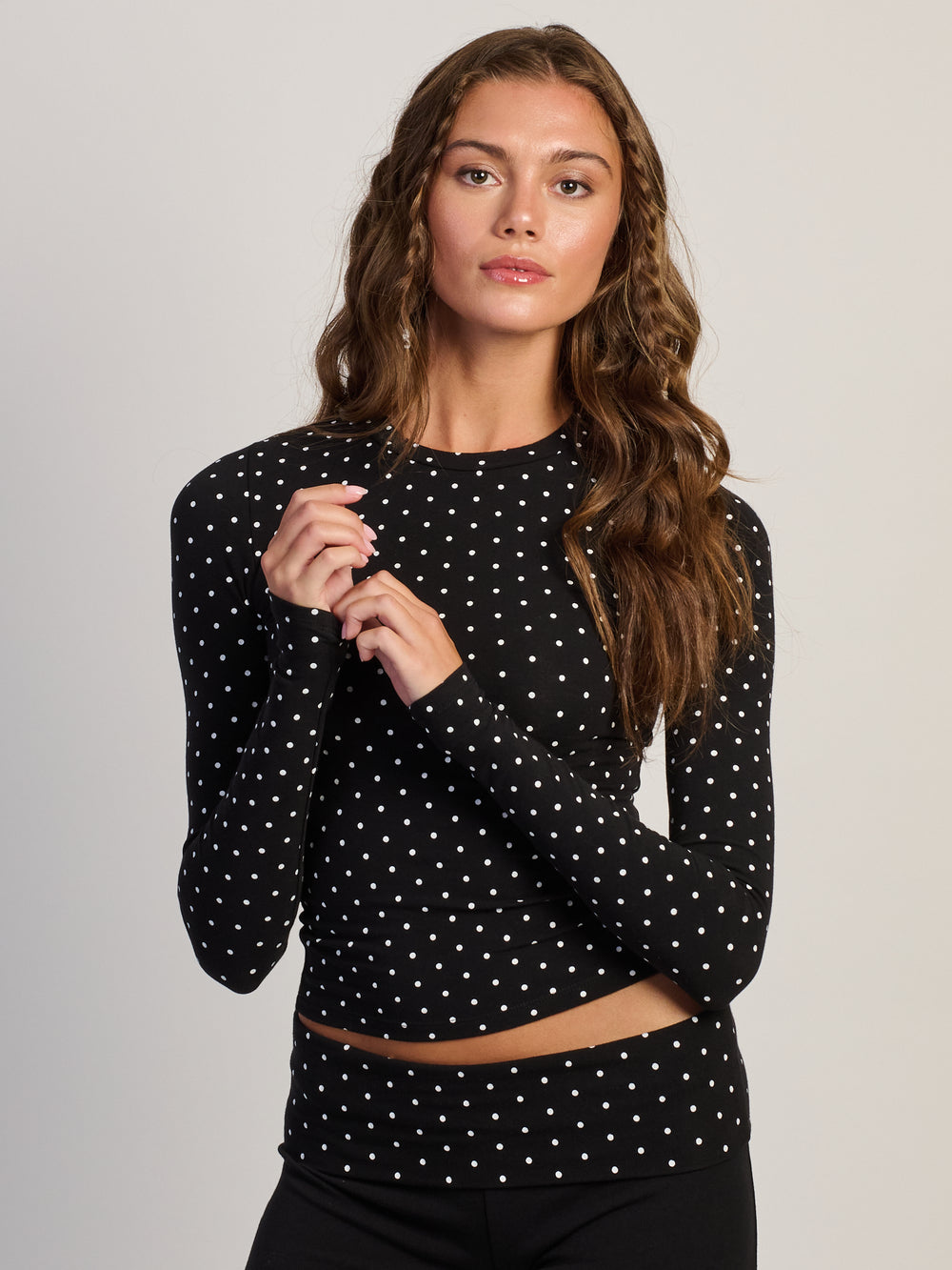 HARLOW KATIE T-SHIRT À MANCHES LONGUES - NOIR/BLANC