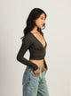 HARLOW HARLOW TORI VNECK LONG SLEEVE - CHARCOAL - CLEARANCE - Boathouse