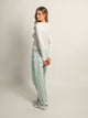 HARLOW HARLOW DAPHNE LONG SLEEVE HENLEY MELANGE - CLOUD - Boathouse