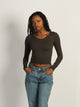HARLOW HARLOW HARPER NOTCH LONG SLEEVE - CHARCOAL - CLEARANCE - Boathouse
