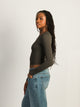 HARLOW HARLOW HARPER NOTCH LONG SLEEVE - CHARCOAL - CLEARANCE - Boathouse