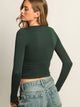 HARLOW HARLOW HARPER NOTCH LONG SLEEVE TEE - FOREST - Boathouse