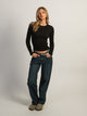HARLOW HARLOW ESSENTIAL CREWNECK LONGSLEEVE - BLACK - Boathouse