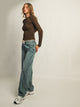 HARLOW HARLOW ESSENTIAL CREWNECK LONG SLEEVE TEE - CHOCOLATE - Boathouse