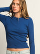HARLOW HARLOW ESSENTIAL CREWNECK LONG SLEEVE TEE - COBALT - Boathouse