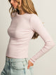 HARLOW HARLOW ESSENTIAL CREWNECK LONG SLEEVE TEE - LIGHT PINK - Boathouse