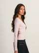 HARLOW HARLOW ESSENTIAL LONG SLEEVE SCOOPNECK - LIGHT PINK - CLEARANCE - Boathouse