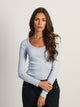 HARLOW HARLOW ESSENTIAL LONG SLEEVE SCOOPNECK - PERIWINKLE - Boathouse