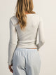 HARLOW HARLOW ESSENTIAL LONG SLEEVE SCOOPNECK - CLOUD - Boathouse