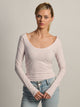 HARLOW GIA SCOOPNECK MANCHES LONGUES - ROSE