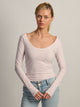 HARLOW HARLOW GIA SCOOPNECK LONG SLEEVE - PINK - Boathouse