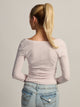 HARLOW GIA SCOOPNECK MANCHES LONGUES - ROSE