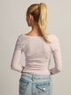 HARLOW HARLOW GIA SCOOPNECK LONG SLEEVE - PINK - Boathouse