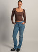 HARLOW HARLOW GIA SCOOPNECK LONG SLEEVE - BROWN - Boathouse